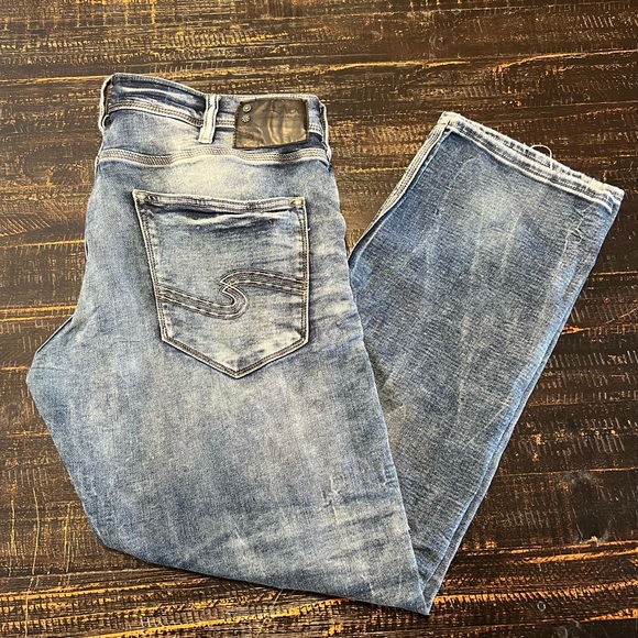 Men’s “Eddie” Silver Jeans - Picture 1 of 2